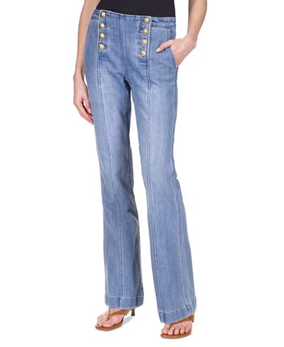 michael michael kors women's flared-leg sailor jeans|MICHAEL Michael Kors Flare and bell bottom jeans for Women.